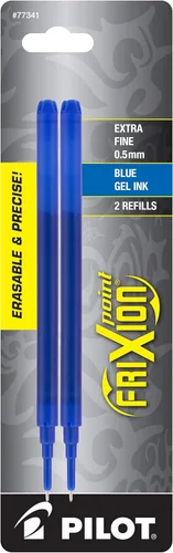 Vista 4 de Pilot FriXion recarga de bolígrafo de tinta de gel, paquete de 2, Azul
