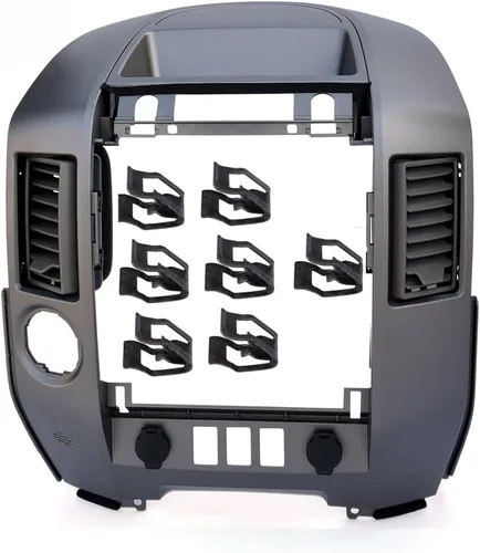 Vista 13 de G-PLUS Consola central de panel de instrumentos, tapa pata soporte para instrumentos, en gris, ABS, compatible con Nissan Frontier 2005-2020