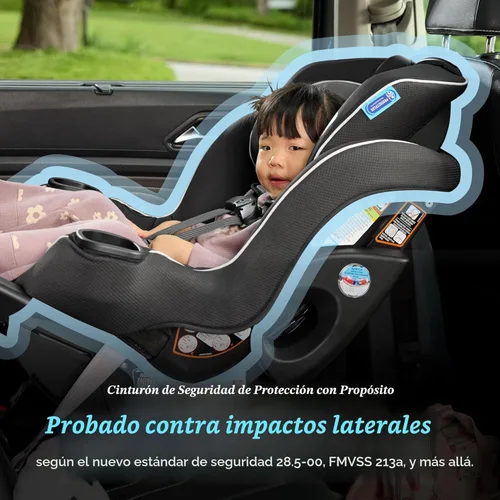 Vista 5 de Asiento de auto convertible Graco Extend2Fit para bebé, orientación hacia atrás y hacia adelante, panel de extensión ajustable para mayor espacio