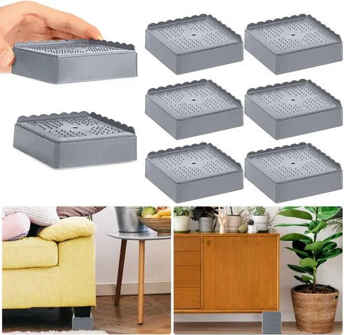 Vista 30 de Elevador de cama de 1 pulgada, 2 pulgadas, 3 pulgadas, 4 pulgadas de alta resistencia, elevador de muebles ajustable para mesa, escritorio, sofá