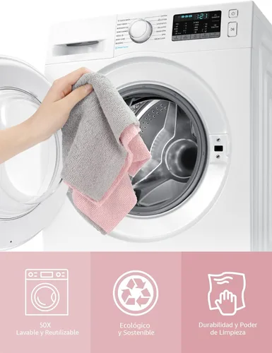 Vista 8 de Fantasticlean Rollo de paño de limpieza de microfibra, paquete de 75 toallas de microfibra extraíbles, 12 x 12 pulgadas, reutilizables, lavables