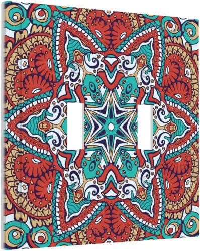Vista 134 de Azulejos Negros Texturas Modernas Retro Marruecos 1 Gang Cubierta de Interruptor de Luz Sin Dispositivo Placa de Pared en Blanco Decorativa Placa