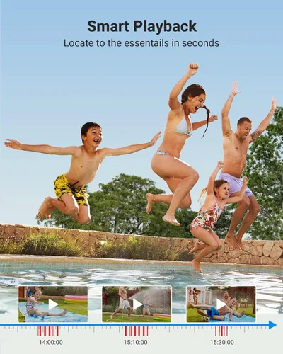 Vista 7 de ANNKE Sistema de cámara de seguridad 8CH 3K, DVR de vigilancia de 8 canales, 4 cámaras CCTV de 5MP 2960* 1665 con audio, luz dual, micrófono