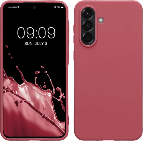 Vista 177 de kwmobile Funda compatible con Samsung Galaxy A12 - Funda protectora de silicona TPU suave y delgada - Verde oscuro mate