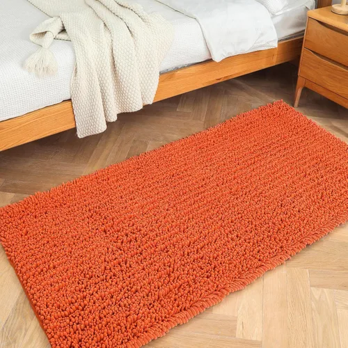 Vista 196 de FLOLEOPA Alfombras de baño de microfibra suave y esponjosa, tapetes de baño absorbentes, antideslizantes, lavables a máquina y de secado rápido