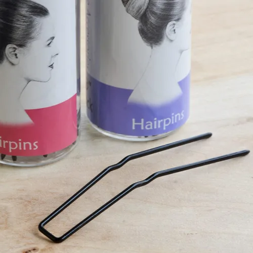 Vista 3 de Horquillas de ballet en forma de U para moño, red invisible para el cabello para mujeres y niñas, accesorios de peinado