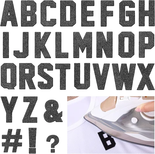Outus 279 Piezas Letras de Navidad de 2 Pulgadas A-Z Letras de Transferencia de Flocado para Medias de Navidad Decoraciones de Birrete de Graduación