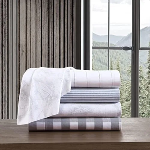 Vista 35 de Eddie Bauer - Juego de sábanas individuales XL, sábanas de percal de algodón, sábanas frescas y crujientes, ideales para dormitorio