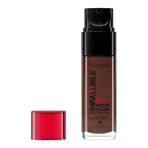 Vista 29 de L'Oreal Paris Maquillaje Infallible - Base ligera de maquillaje resistente hasta 32 horas, tono 390 Rosa Perla, 1 fl oz, el empaque puede variar