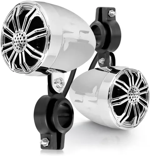 Pyle USA - Altavoces todoterreno impermeables de 2.25 pulgadas, sistema de sonido de woofer pasivo de grado marino de 20 W, altavoz estéreo de audio