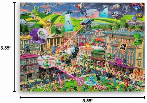 Vista 8 de Alien Attack Sci-Fi Classics - Rompecabezas de 1000 piezas para adultos, rompecabezas interactivo, juguetes y juegos educativos, kit de construcción