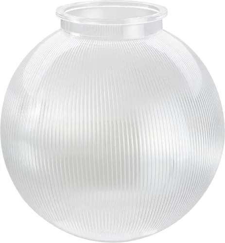 Vista 2 de Aspen Creative 28002-75-41, lámpara prismática de repuesto de acrílico transparente de 8 pulgadas con cuello de 3-7/8 pulgadas