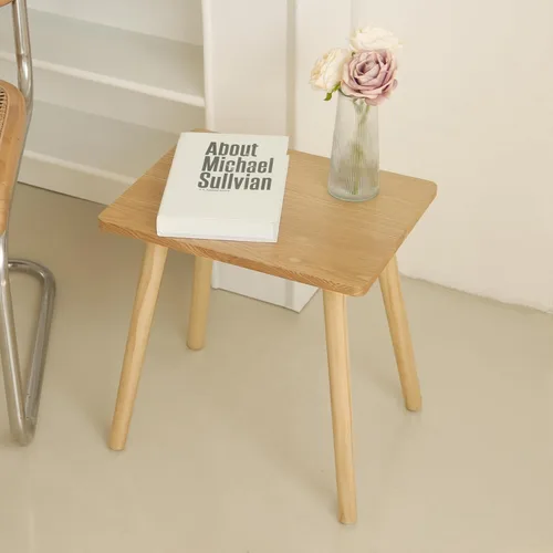 Vista 11 de AWASEN Mesa auxiliar, pequeña mesa auxiliar negra para sala de estar, dormitorio, oficina, espacios pequeños, mesa auxiliar moderna con madera Negro