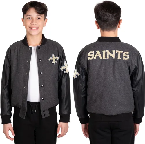 Vista 23 de Ultra Game NFL - Chaqueta de béisbol clásica para niños