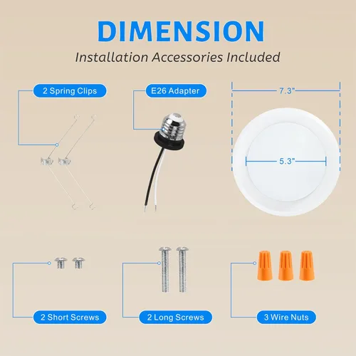 Vista 7 de ECOELER Paquete de 10 luces LED de disco de 6 pulgadas, luz empotrada de techo regulable, 16.5 W 1000 lm, luz diurna de 5000 K, luz de disco LED que