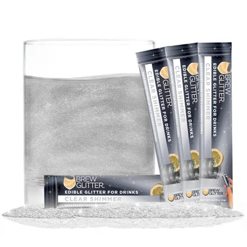 Vista 18 de Brew Glitter - Purpurina comestible rosa claro para bebidas, cócteles, cerveza y bebidas 1 frasco de 4g