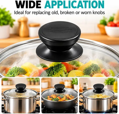Vista 7 de PitLite Perilla de repuesto para tapa de olla, mango de sujeción, universal, para cocina, resistente al calor, 2