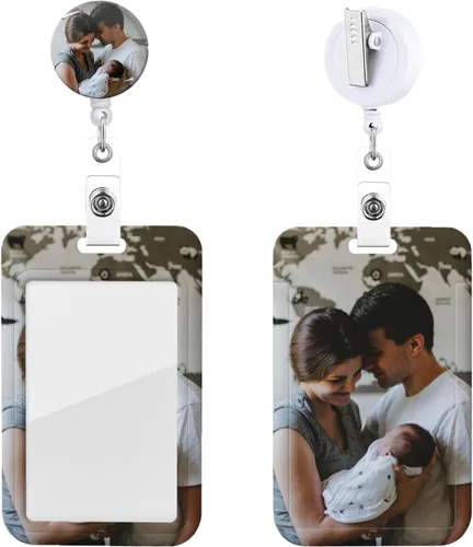 Vista 8 de Soporte retráctil personalizado para carrete de insignia con clip, soporte de insignia ABS para enfermera, empleado, oficina