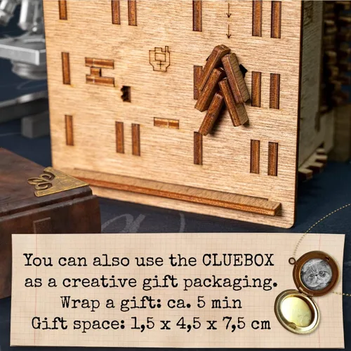Vista 4 de iDventure Cluebox Camelot, Escape Room en una caja de rompecabezas de madera para adultos