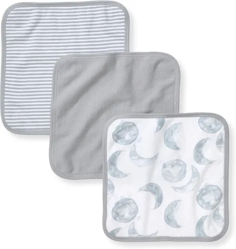 Vista 8 de Paños de limpieza para bebé de Burt's Bees Baby, 100% algodón orgánico, tejido de rizo suave y súper absorbente y paño de rizo tejido