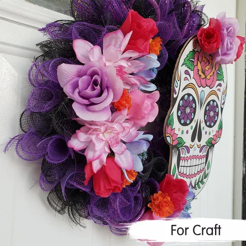 Vista 5 de TONIFUL 2 rollos de 10 pulgadas de cinta de malla decorativa morada, malla de tela con lámina para suministros de corona, adornos de puerta