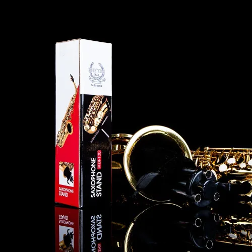 Vista 9 de RHYTHM Soporte plegable para saxofón alto de acero inoxidable, soporte para saxofón portátil, soporte ajustable