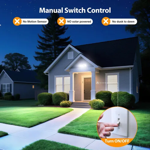 Vista 5 de Onforu - Luz de seguridad LED de 50 W, negra y blanca