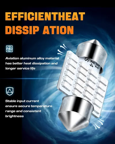 Vista 3 de LUYED DE3175 bombillas LED azules Canbus libres de errores de 1.25 pulgadas DE3021 DE3022 3175 bombillas LED para luces interiores de mapa, domo