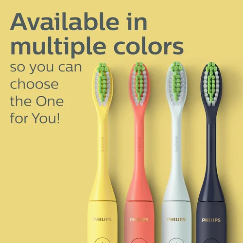 Vista 7 de Philips One de Sonicare HY1100/02 Cepillo de dientes con batería, color amarillo mango
