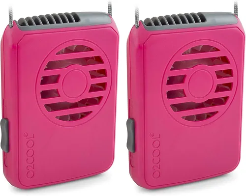 Vista 16 de O2COOL Ventilador de Collar Deluxe, Funciona con Pilas, para Enfriamiento Personal con Correa Ajustable (Negro)