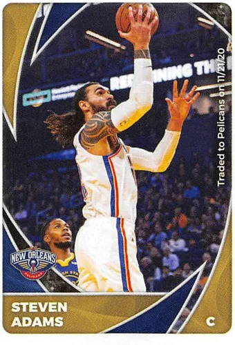 2020-21 Panini Stickers #414 Steven Adams Official NBA Basketball Album Sticker Measuring 2.75 inch tall X 2 inches wide in Raw (NM or Better