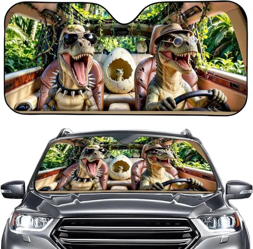 Vista 30 de SEANATIVE Funny Car Windshield Sun Shade UV Ray Sun Visor Protector Front Window Sunshade Angry Eyes Design Car Interior Accessories