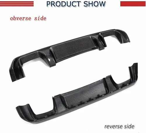 Vista 5 de Difusor de borde de parachoques trasero de fibra de carbono para Mercedes Benz V Class V220d V250 Van 4 puertas 2016-2018 cubierta de parachoques