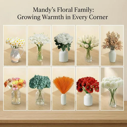 Vista 7 de Mandy's - 20 flores blancas artificiales de seda de tulipán artificial de 13.5 pulgadas para Año Nuevo, primavera, Día de la Madre, Pascua, Día