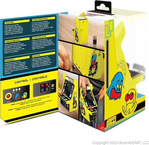 Vista 8 de My Arcade Pac-Man Micro Player Pro: Juego de arcade retro mini portátil de 17,1 cm, video juego coleccionable de clásicos de arcade, arcades