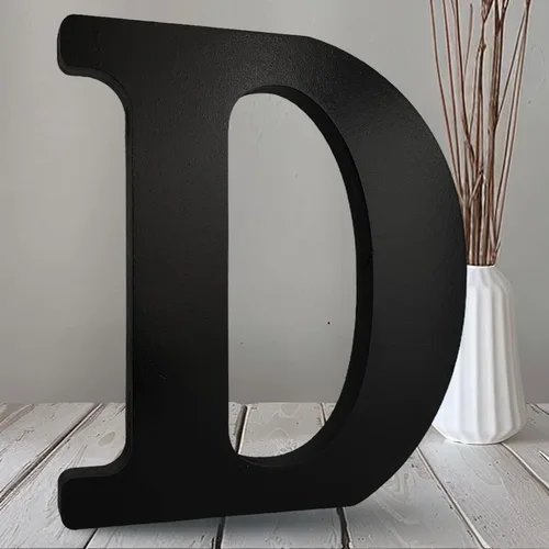 Vista 11 de AOCEAN Letras de madera negra de 10 pulgadas, letras de madera sin terminar para Halloween, letras decorativas de pie, rebanadas, decoración