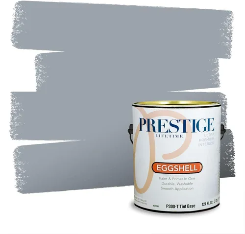 Vista 120 de Prestige Paints - Pintura exterior e imprimación en uno, 1 galón, plano, coincidencia comparable con Behr Misty Isle, P500-N-MQ5-62
