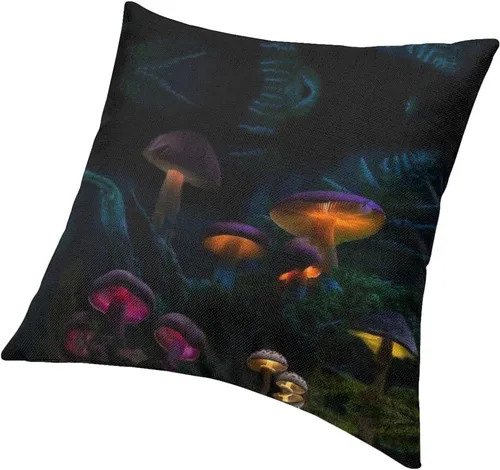 Vista 3 de ASYG Funda de cojín de hongos de 18 x 18 pulgadas, diseño de doble cara