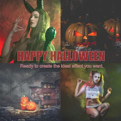 Vista 6 de ATDAWN Máquina de niebla con luces, control remoto inalámbrico, máquina de humo con luces de 7 colores para efecto de fiesta de escenario, evento