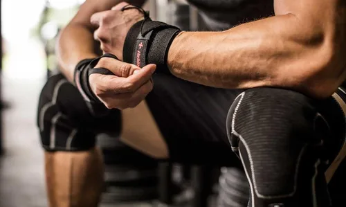 Vista 5 de Harbinger Pro - Muñequeras de 20 pulgadas con lazo para el pulgar para levantamiento de pesas (par), color negro