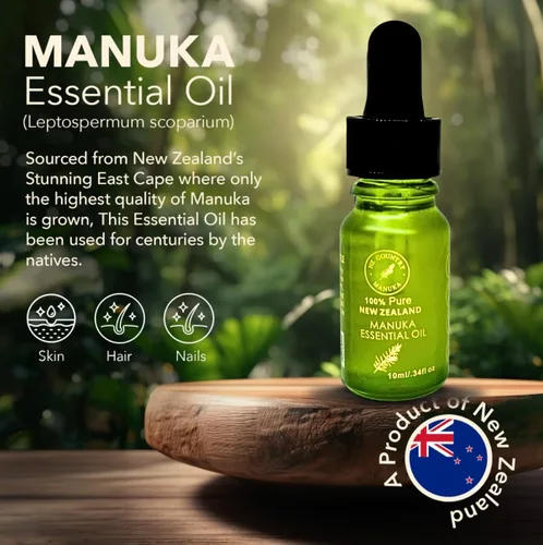 Vista 7 de Aceite de manuka 100%, 10 veces más potente que el aceite de árbol de té (0.33 onzas líquidas), de NZ Country