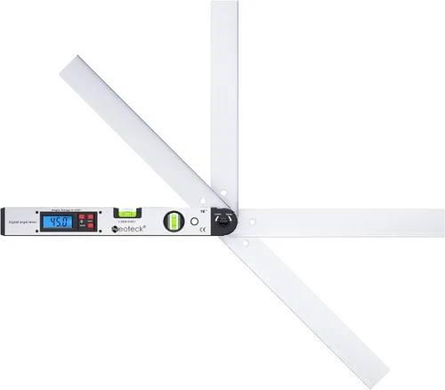 Vista 9 de Neoteck - Buscador de ángulos digital de aluminio, transportador 225°, 16 pulgadas, LCD digital retroiluminado con burbuja horizontal y vertical