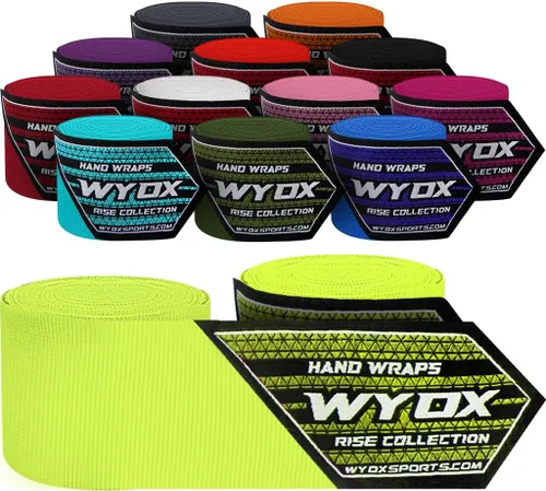 Vista 11 de WYOX Gel Boxing Hand Wraps Inner Gloves for Men Women – Elasticated Padded Long Wrist Straps Cotton & Nylon Blend for Muay Thai MMA, Kickboxing