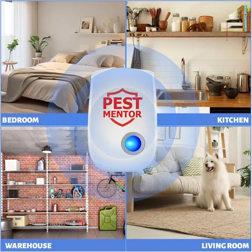 Vista 7 de Enchufe ultrasónico repelente de plagas, control de plagas para repeler mosquitos, ratones, arañas, insectos, cucarachas, repelente electrónico