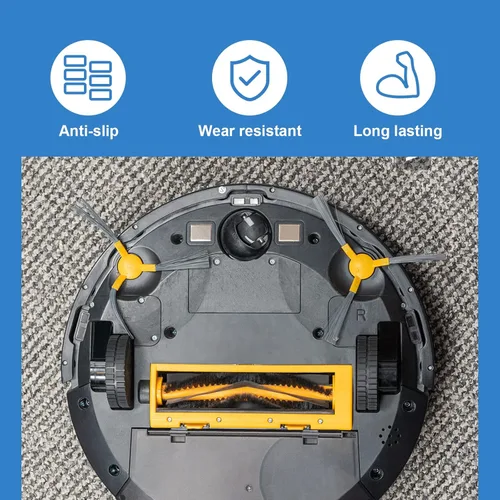 Vista 5 de Neumático de repuesto compatible con IRobot Roomba Wheels Series 500, 600, 700, 800, 900 e I3, I6, I7, E5, E6, J9 Neumático antideslizante de alta