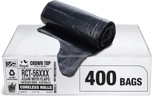 Vista 30 de Aluf Plastics - Bolsas de basura, 33 galones, 1.5 mil, 33 x 39 pulgadas, negras, 400 unidades (20 rollos de 20)