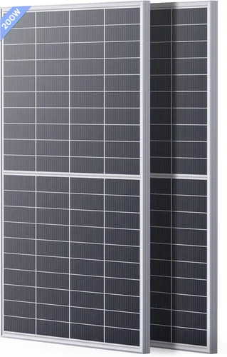 Vista 12 de N-Type 16BB - Panel solar bifacial de 200 W, panel solar de 12 V y 200 W, 25 % de alta eficiencia, diseño paralelo antisombra de módulo doble