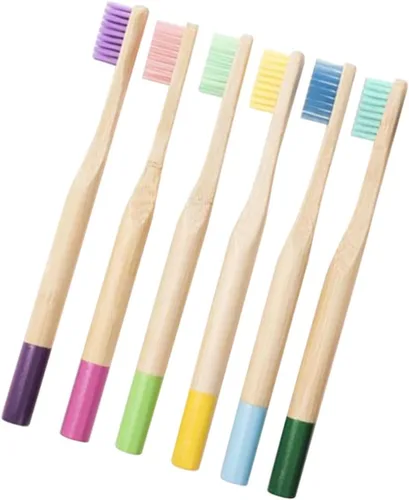 Vista 2 de Healifty Cepillo de dientes para adultos, 18 piezas, cepillo de dientes de madera, cepillo de dientes de bambú, cepillo de dientes de bambú, cepillo