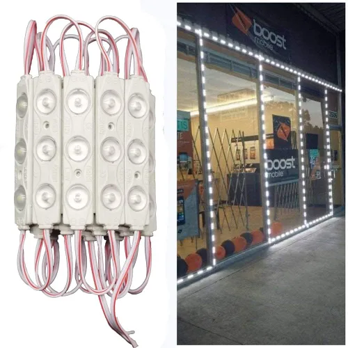 Vista 6 de Módulo LED, luz decorativa LED blanca, 20 unidades, 9.8 pies, 2835 SMD 150LM IP65, luz decorativa impermeable para letreros de letras publicitarias