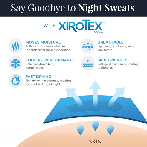 Vista 3 de Lusome Pajama Tops for Women, Cooling Sleep Shirt for Hot Flash Relief and Night Sweats, Cooling PJs for Hot Sleepers